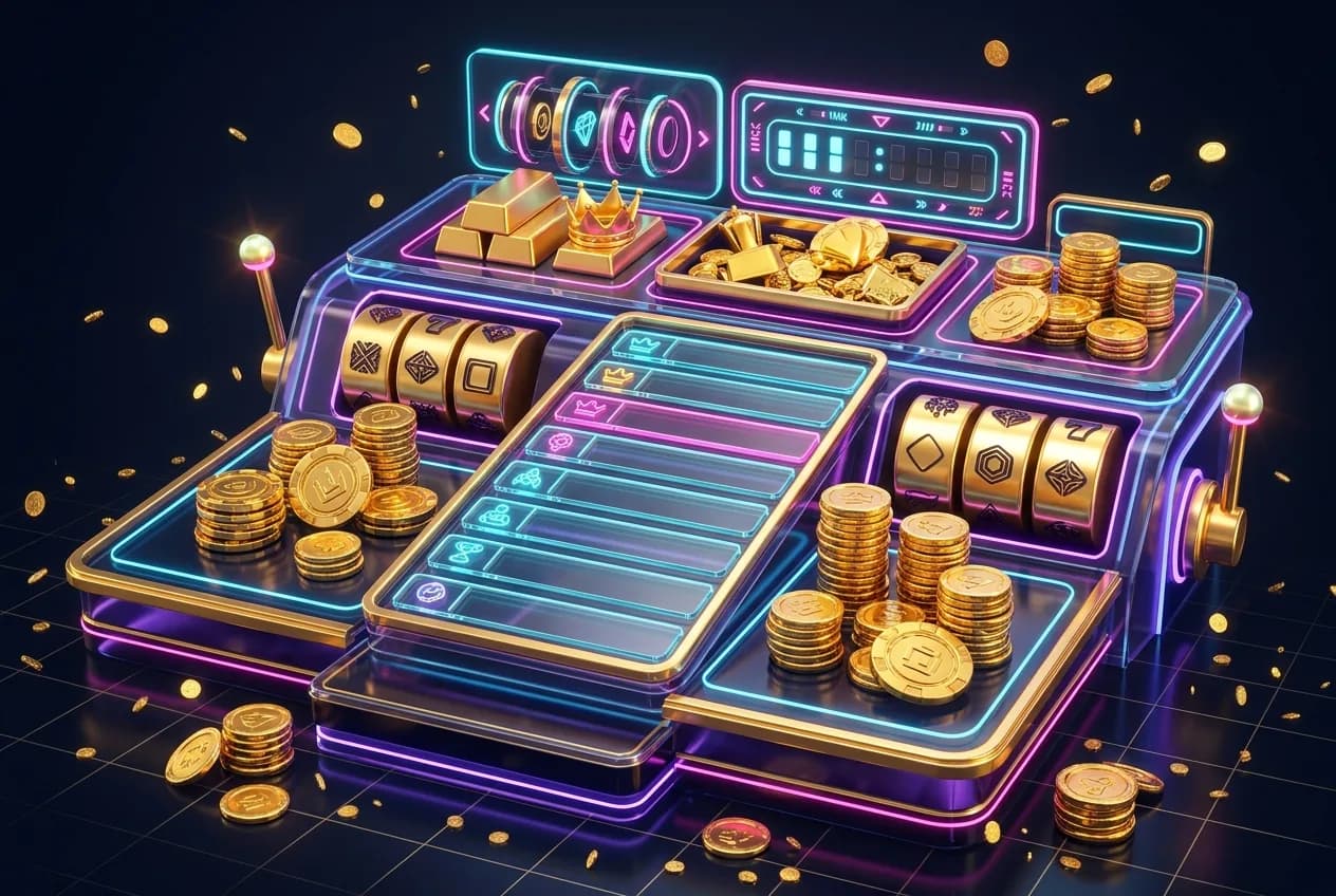 Duel.com leaderboard race — ranked player list with prize pool amounts and a countdown timer in neon UI